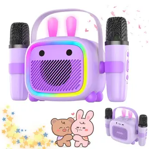 Dual Microphones, Children's Mini Portable Karaoke Machine, Bluetooth Connection, Bluetooth Speaker With Microphone | Family Entertainment | Children's Music Toys | Suitable for Children Aged 6 and Above