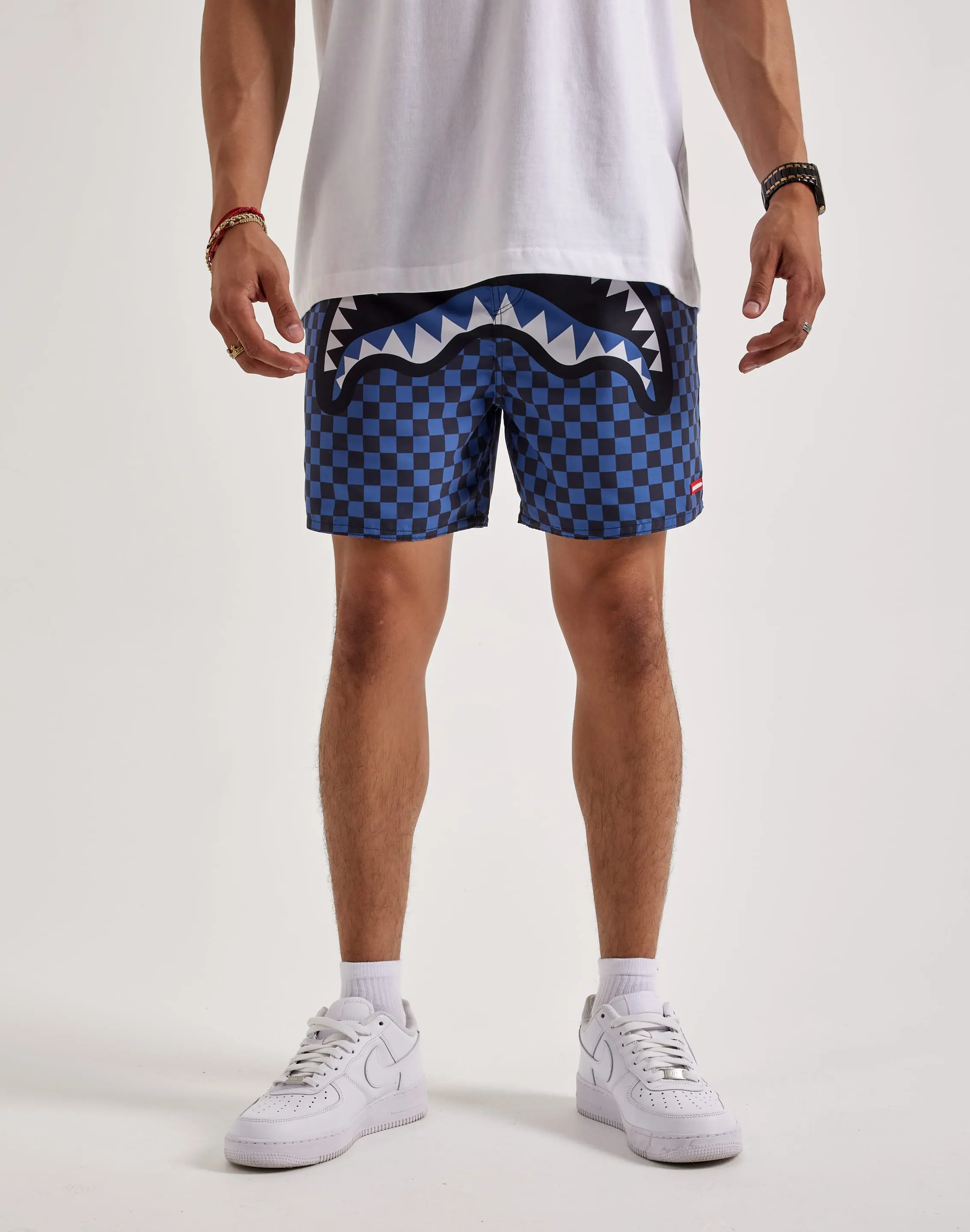 Mens Sprayground Midnight Magic Sharks In Paris Swim Shorts