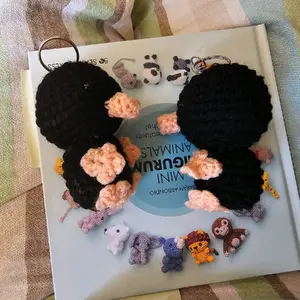 Handcrafted Crocheted Mole Keychain - Cute and Unique Accessory for Keys, Purses, Backpacks, and Phones