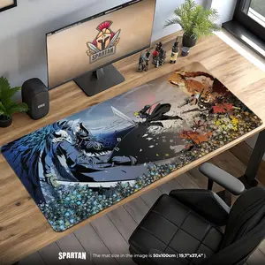 FF7 Mouse Pad: Cloud vs Sephiroth, Anime Gaming Desk Mat, Anime Mouse Pad, Desk Mat, pc accessories.