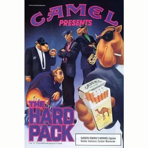 [Sale off up to 50%] [Free Ship] Vintage Joe Camel The Hard Pack Poster, Classic 1993 Camel Lights Advertising, Bar Wall Décor (No Frame)