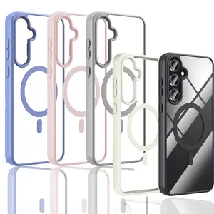 Magnetic Phone Case Compatible with Samsung Galaxy A17/a16/a15/a26/a25/a36/a35/a56/a55 5g, Shockproof Aesthetic Transparent Protective Cover