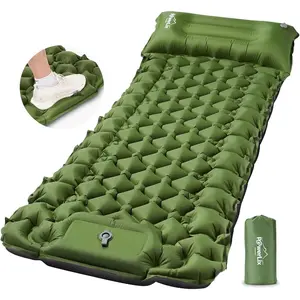 Double Sleeping Pad with Built-in Pump for Camping, Hiking, Backpacking, Portable & Comfortable