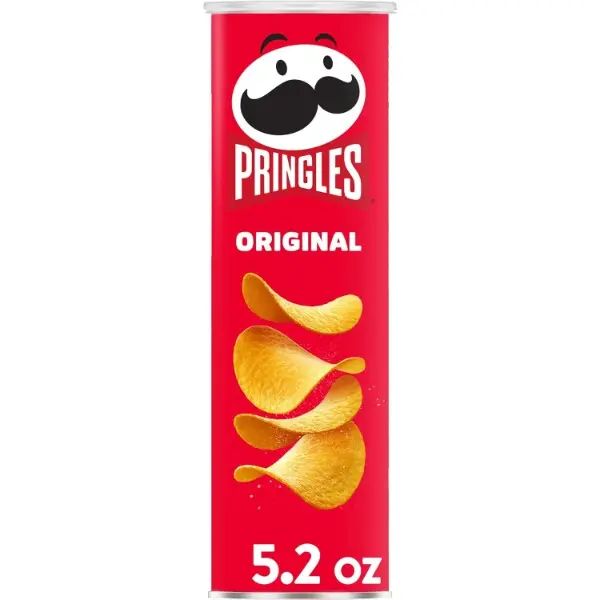 Halal Certified Original Flavor Fried Potato Chips, 5.2 oz Ambient Single Can - Crispy Savory Snacks Made with Cornstarch & Rice Flour for All Ages, Road Trips, Barbecue