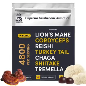 Fully Nutrition 16 in 1 Blend Mushroom Gummies for Daily Health & Immunity Support Supplement Dietary Fitness Focus Healthcare Collagen