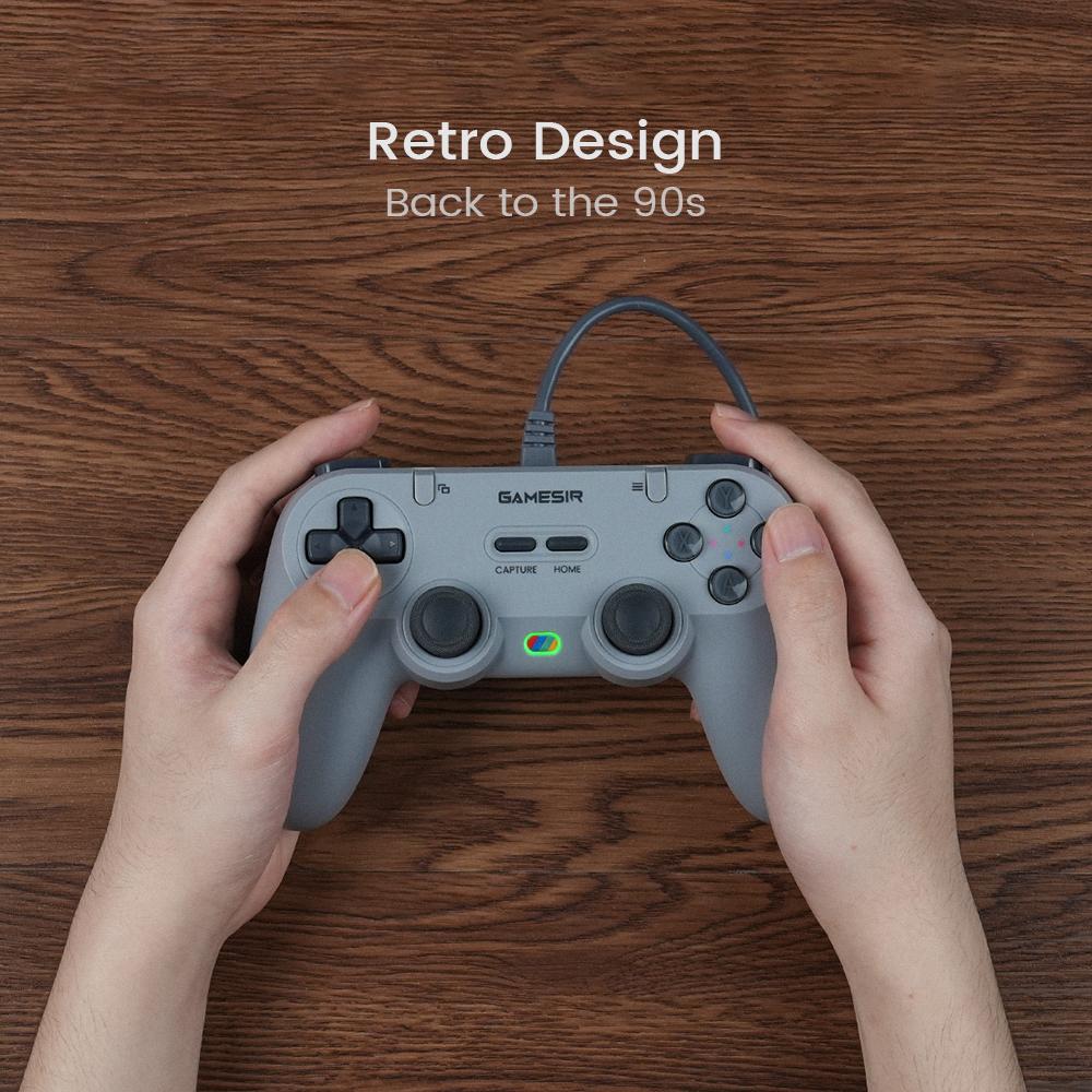GameSir Tegenaria Lite(Not for PS4/5) Wired Game Controller – Retro Style, Symmetric Design, Plug & Play for PC