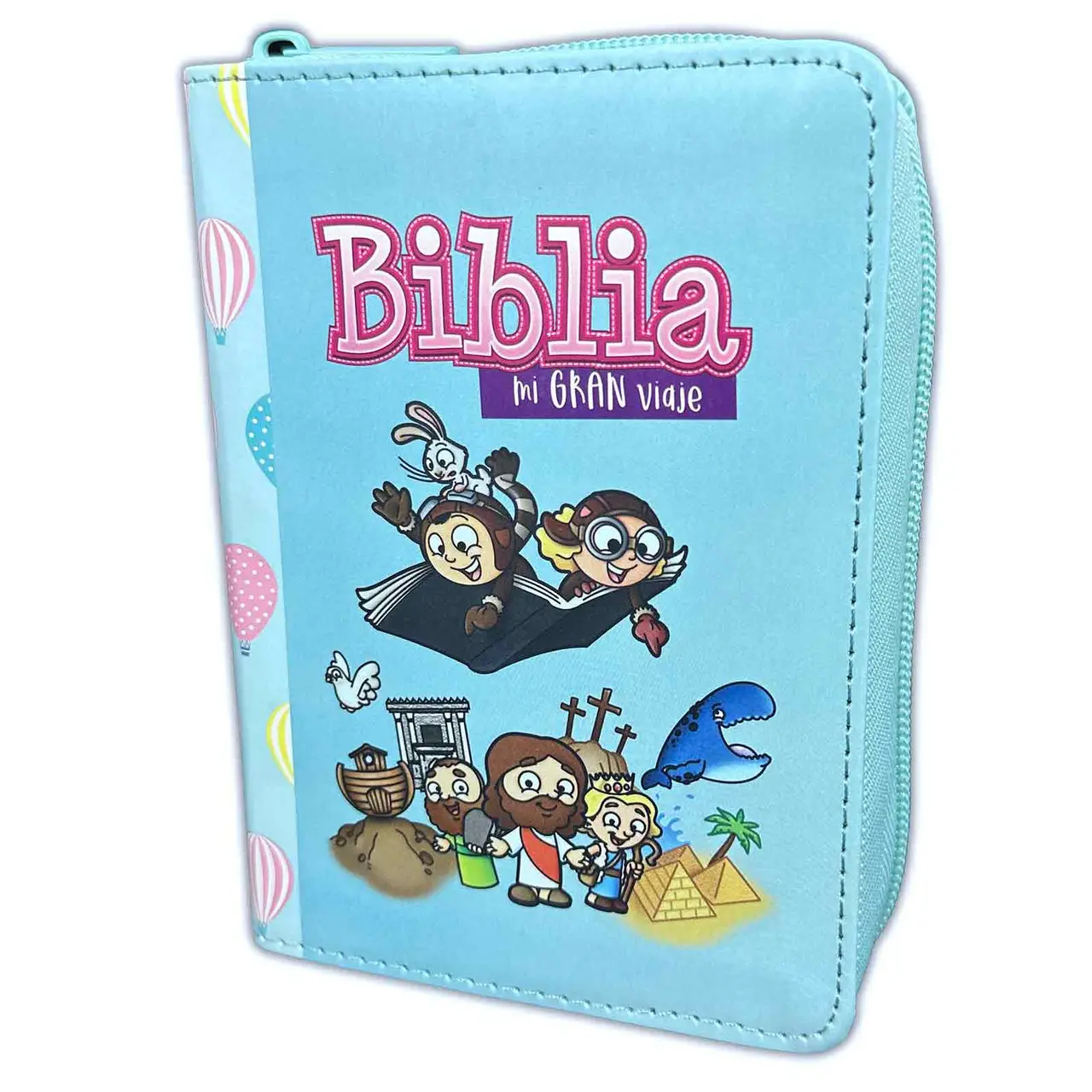 Bible in Spanish for Children Pocketsize Reina Valera 1960 Imitation Leather Sky Blue Balloon