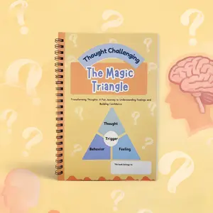 Mind Challenge Magic Triangle, Thought Behavior Feelings Transformation, Fun Journey Understanding Emotions & Building Confidence
