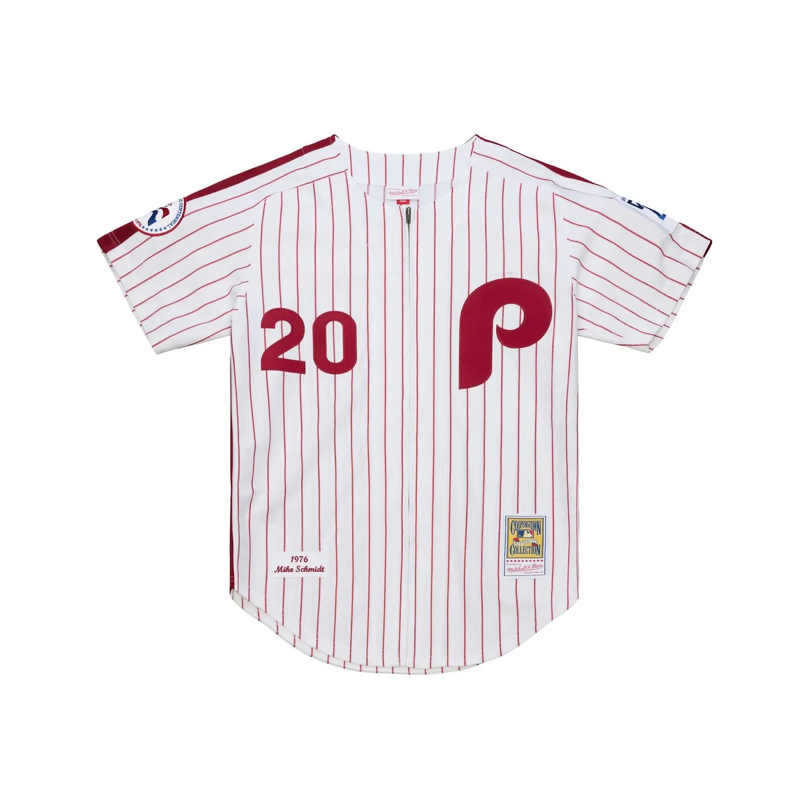 Mike Schmidt Philadelphia Phillies 1976 White Authentic Jersey MLB Throwback Baseball Cooperstown Fan Gear Mitchell & Ness