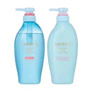 Tsubaki Blue Camellia Oil-Free Shampoo & Conditioner Set 450ml x 2 Refreshing Anti-Itch Volumizing Smoothing Summer Limited Edition