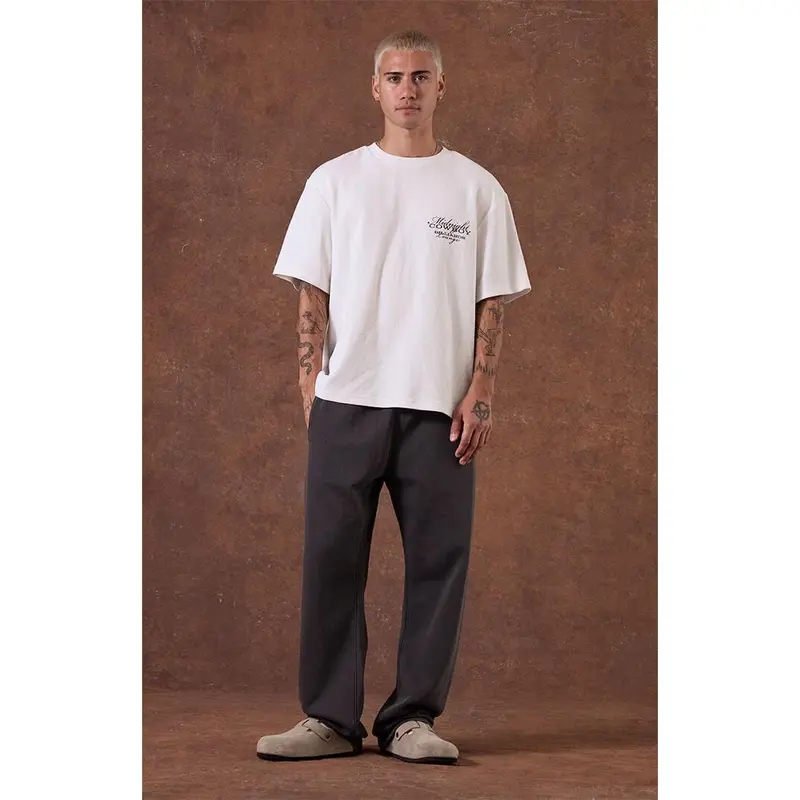 Pacsun Men's Washed Black Johnny Fleece Straight Sweatpants