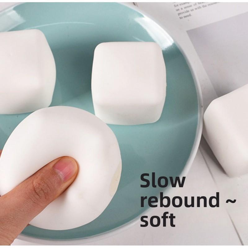 Moldable Tofu Squishy Toy | Slow Rebound Ultra Soft Squeeze Fidget Toy | Stress Anxiety Relief Sensory Toy | For Kids Adults Teens | Office Home Classroom Travel | Party Favors Gift