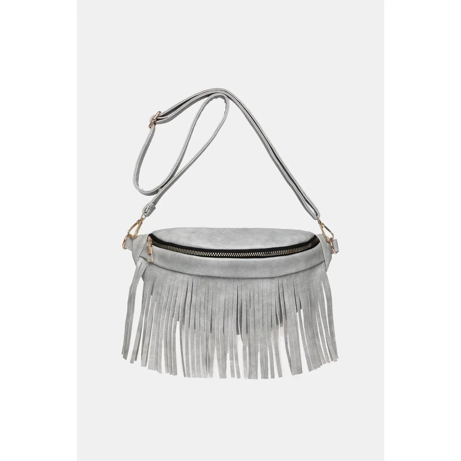 Fringed PU Leather Sling Bag