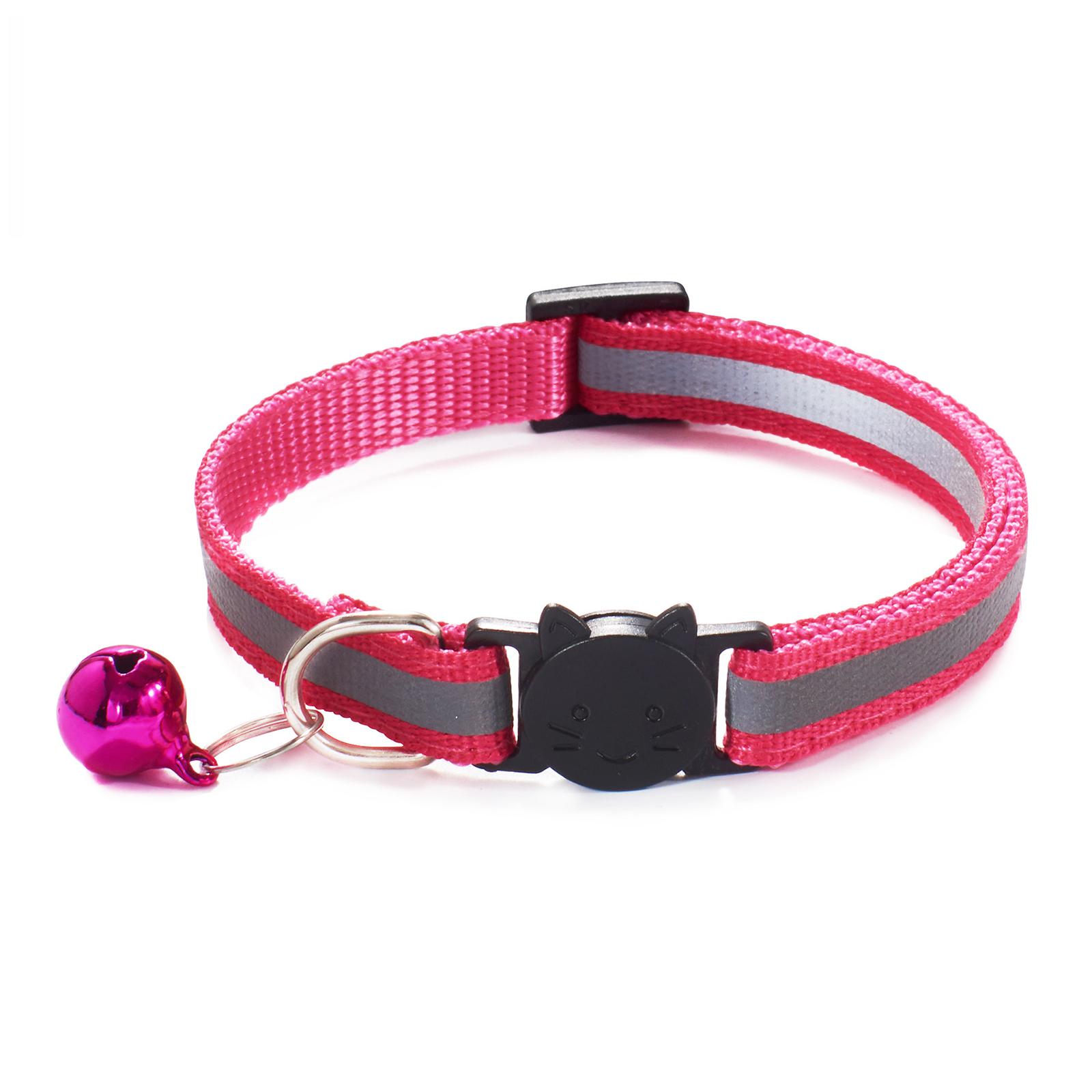 Collar - New Colors Reflective Breakaway Cat Collar Neck Ring Necklace Bell Pet Products Safety Elastic Adjustable With Soft Material 1PC pet accessory cribbing collars pet collar cat collar dog