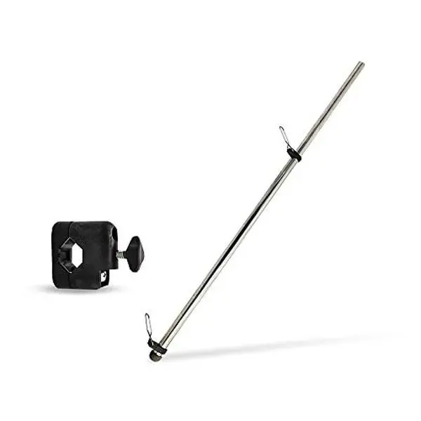 MARINE CITY Rail Mount Flag Staff 21 Inch Flagpole 304 Stainless Steel Black Plastic Base UV Resistant Fits 7/8 to 1 Inch Tubing for Boats