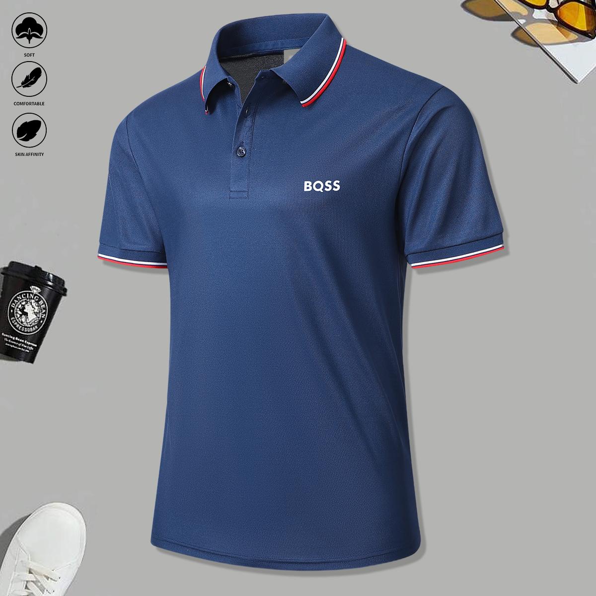 4 men's casual short-sleeved polo shirts mixed-color suit, breathable and refreshing, suitable for all seasons, is a good choice for men who give gifts during the holidays