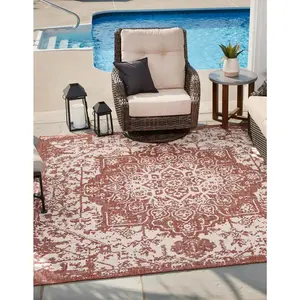 Rust Red Jill Zarin Outdoor Rug