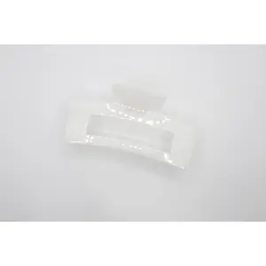 Clear Claw Clip with Milky White Marble Specks • Hair Jaw Clip ♡🖤