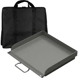 14'' x 16'' Flat Top Griddle with Carry Bag for Grill Pro 60x EX60B EX60P EX60PP EX60LW EX90LW EX280LW and Most of 1/2 Burners Camp Propane Stove Grill
