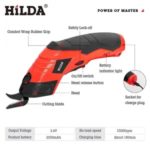 Electric Fabric Scissors Machine for Easy Precise Cutting, Multi-Functional Handheld Power Tool for Clothes Paperboard Carpet Leather Textiles