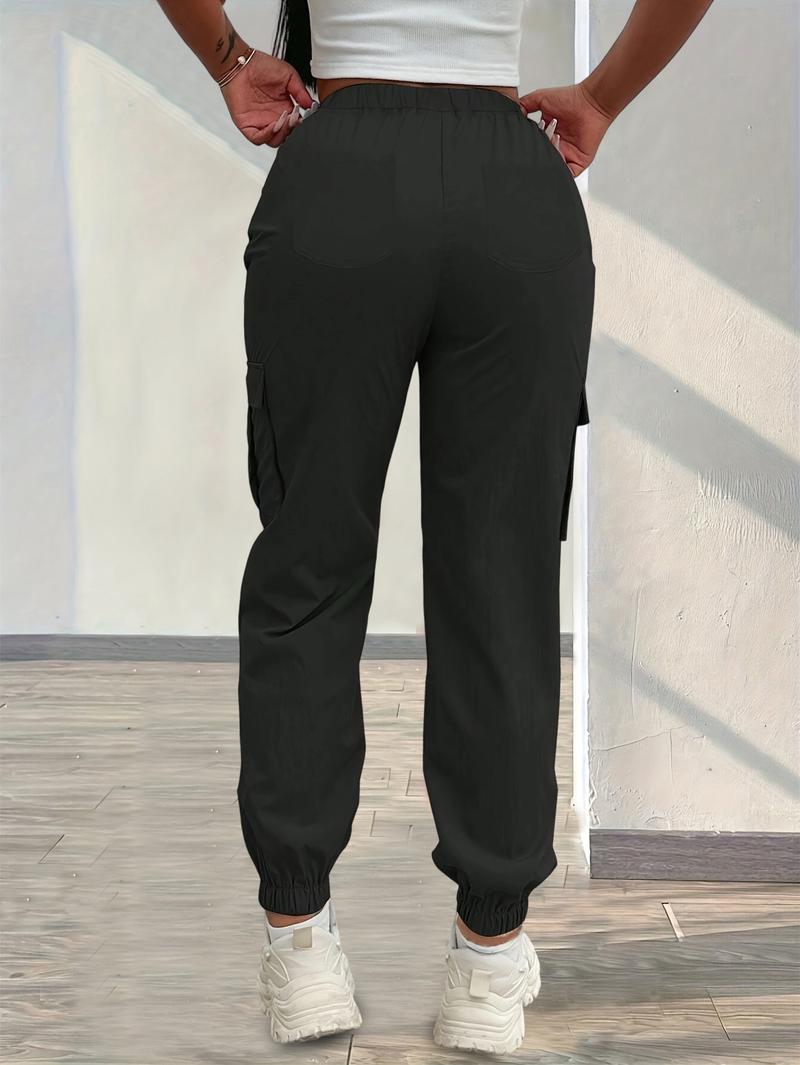 Teen Girls' Casual Multi-Pocket Cargo Pants | Basic Style Easy Care for School & Daily Use