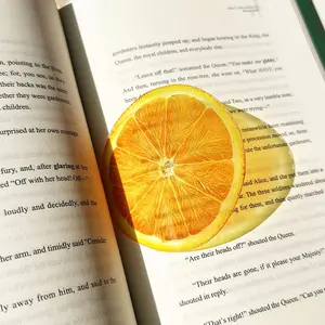 Fruit-Shaped Acrylic Bookmark, Half-Transparent Page Marker, Cute Book Accessory, Back-To-School Gift, Creative DIY Decoration, Book Page Markers