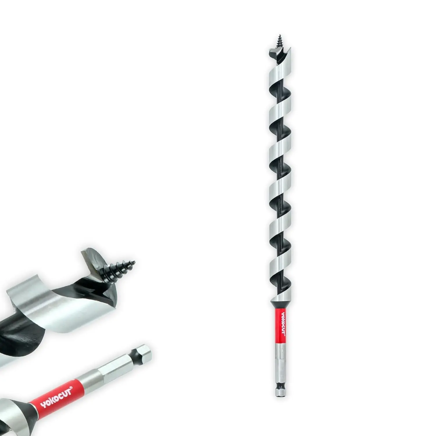 3/8"x 12" Auger Drill Bit for Wood, Hex Shank 3/8 Inch, Wood Boring Drill Bits, Ship Auger Long Drill Bit for Soft and Hard Wood, Plastic, Drywall Tree Stump and Composite Materials