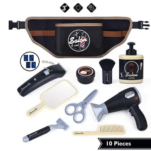 Hairdressing Tool Set, Multifunctional Haircutting Set, Hairdressing Tool with Storage Bag, Pretend Play Toy for Kids, Birthday Gifts