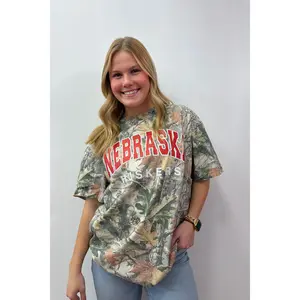 Nebraska Huskers Camo Tee