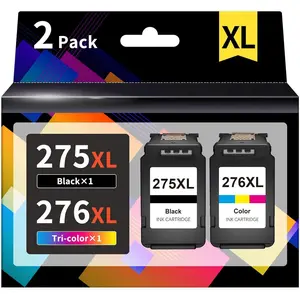 PG-275XL CL-276XL Compatible with  275 and 276 Ink Cartridges for  Ink 275 and 276 275XL 276XL Combo Pack for PIXMA TR3722 TR4720 TS3700 TS3522 TR4700 TR4722 TS3500 TS3720 Printer,2 Pack