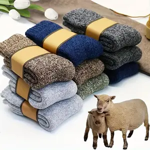 5 Pairs Of Ultra-Thick And Warm Winter Couples Socks | In Colors Coffee, Gray, Green, Navy, Black, Washable, Suitable For Cold Weather, Ideal For Casual And Formal Occasions, High-End Fashion Additions, Fine Fabric