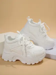 Women's Thick Sole Casual Sports Shoes, Comfortable and Stylish Sneakers Trainer Shoes for Daily Wear, Perfect for Walking and Leisure Activities, Thick Soled Sneakers