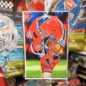 Jeremy Worst Football Helmet Signed and Numbered Poster Prints 2024/2025/2026 Man Cave Wall Room Decor 11x17 16x24 24x36 Limited Edition Artwork for GameRoom