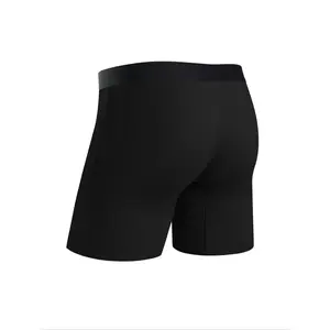 6-Pack Big & Tall Men's Long-Length Sports Boxer Briefs, Loose-Fit Breathable Multi-Functional Boxer Shorts Multipack Underwear BoxersGift