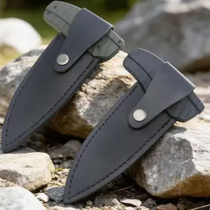 Pocket Knife souvenir for Men 9.5 in S.S Folding Knife with Leather Sheat, 8cr13 Blade Folding Pocket Knives Everyday Carry