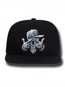 Adjustable Unisex Snapback Cap Featuring a Hip Hop Rapper Logo, Suitable for Basketball, Fishing, And Streetwear, Available for Wholesale As a Gift