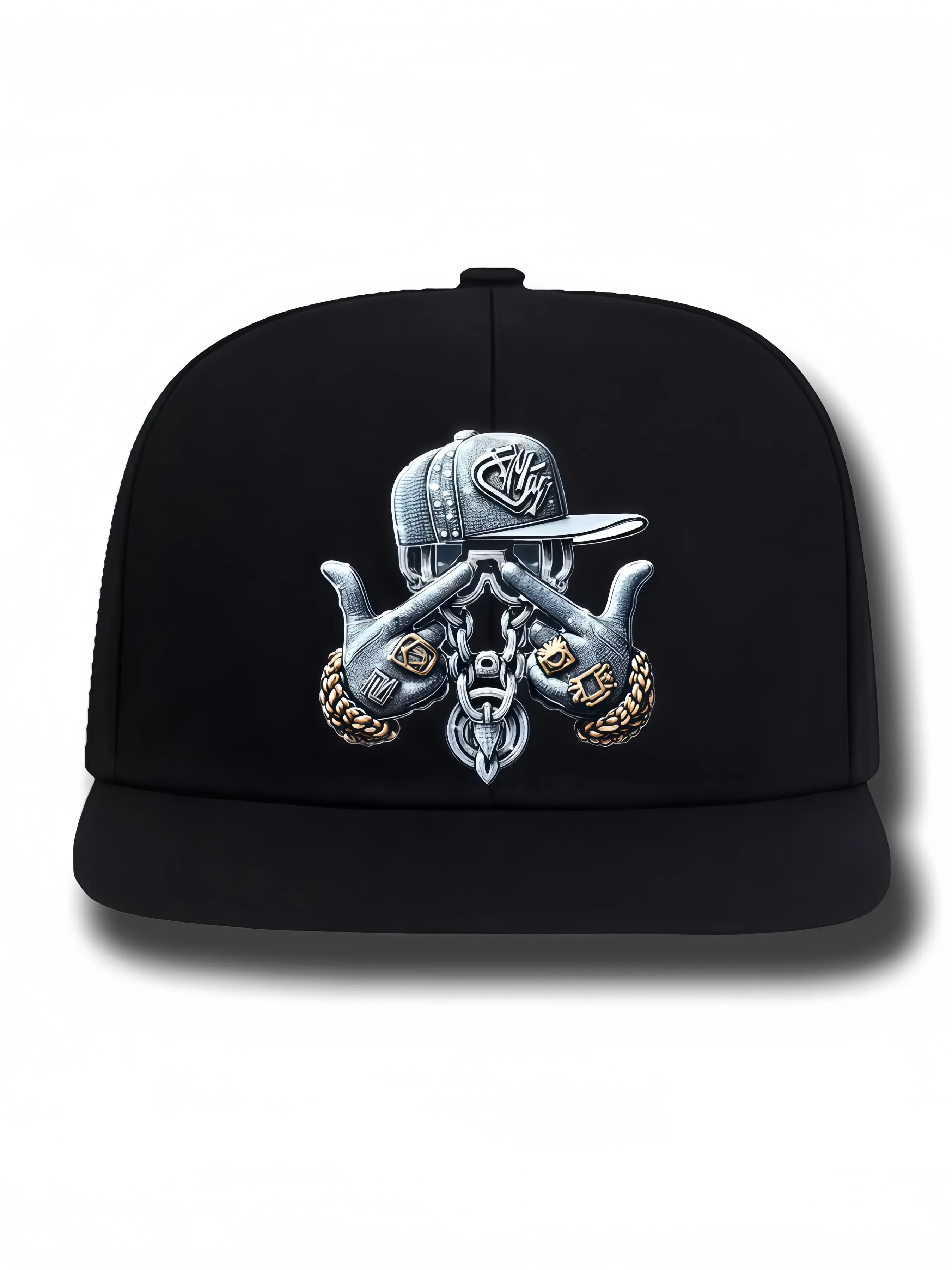 Adjustable Unisex Snapback Cap Featuring a Hip Hop Rapper Logo, Suitable for Basketball, Fishing, And Streetwear, Available for Wholesale As a Gift