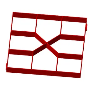 16"x16"x1.55" Concrete Mold with 8 Grid ( 4 Equal Squares & 4 Equal Arrows )