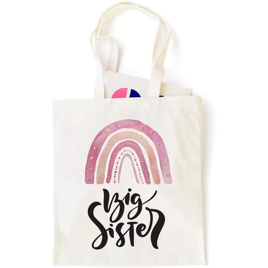 Girls Trip Big Sister book lovers Retirement Travel Gifts Canvas Tote Bag Reusable Tote Bag for Girls Sister