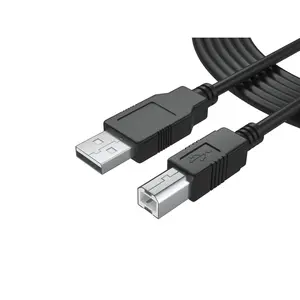 6Ft Long  USB 2.0 Type-A to Type-B High Speed Cord for Audio Interface, Midi Keyboard, USB Microphone, Mixer, Speaker, , Instrument, Strobe Light System Laptop  PC