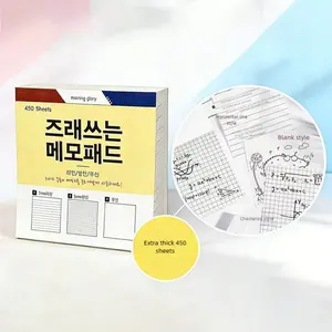 Sticky note pad with 450 thick sheets per book. Includes lined, grid and blank pages in one set. Easy tear design. Compact and portable for notes, study, planning, daily reminders and back to use,back-to-school supplies