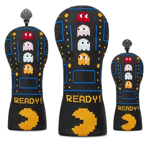 Elf Fun Design Golf Club Head Cover, Exquisite Embroidery, Suitable for Men & Women, Outdoor Golf Accessory, Protective Golf Club Cover