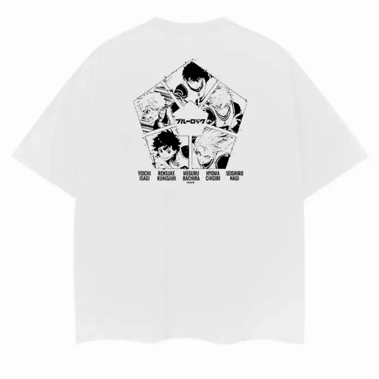 Blue Lock "Rivals" Vintage Oversized Tee Anime T-shirt 100% Cotton Original Design DTG Printing baggy  compression  clothes Top Casual Man White Crewneck Shortsleeve 9H2