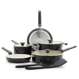 GreenPan Rio Advanced 10pc Ceramic Nonstick Cookware Set Black GreenPan Rio Advanced 10pc Ceramic Nonstick Cookware Set Black