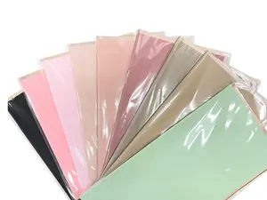 20 Sheets - Rose Gold Lined Solid Neutral Color Waterproof Wrapping Paper