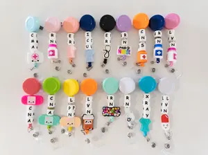 Nurse Badge Reel - Custom Badge Holder for LVN, Nurses, RN and CNA, Nurse Job Title ID Accessory, Cute Badge Holder