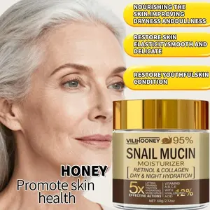Vilihoony Snail Collagen Moisturizing Cream, Daily Gentle Nourishing Hydrating Serum, Fine Line Reducing Skin Care, Natural Ingredients, Balm, Moisturizer