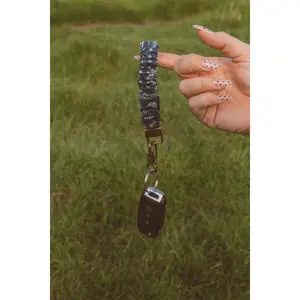 Paisley in Navy Keychain