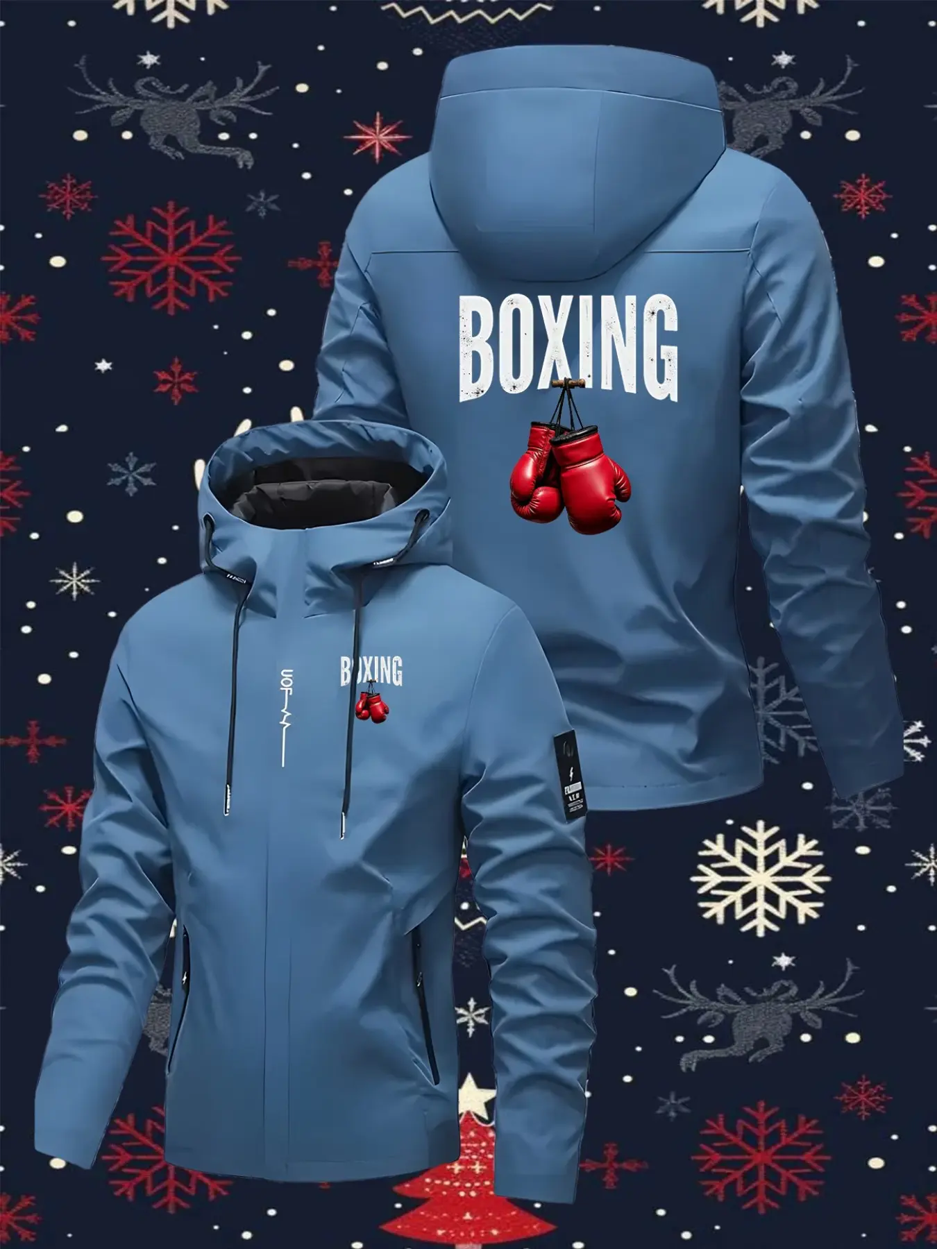 Unisex All-Season Windproof Ski Jacket, Full-Zip Hooded Coat, Loose Fit Winter Outerwear, Pockets, Outdoor Adventure