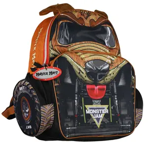 Monster Jam Backpack 16" Monster Mutt Top Dog Book Bag with 3D Ears